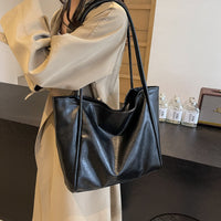 Thumbnail for Soft Leather Shoulder Bag Large Capacity Commuter Totes Shopping Travel Bags For Women
