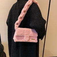 Thumbnail for Bag Woman New Senior Texture Plush One Shoulder Small Square Bag