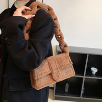 Thumbnail for Bag Woman New Senior Texture Plush One Shoulder Small Square Bag