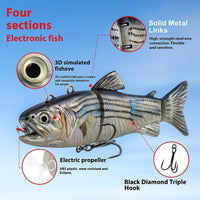 Thumbnail for Fishing Lure, Animated Fishing Lure | Realistic Rechargeable Fishing Lure, Bass Lures Flashing Slow Casting and Long Casting,