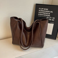 Thumbnail for Soft Leather Shoulder Bag Large Capacity Commuter Totes Shopping Travel Bags For Women