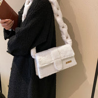 Thumbnail for Bag Woman New Senior Texture Plush One Shoulder Small Square Bag