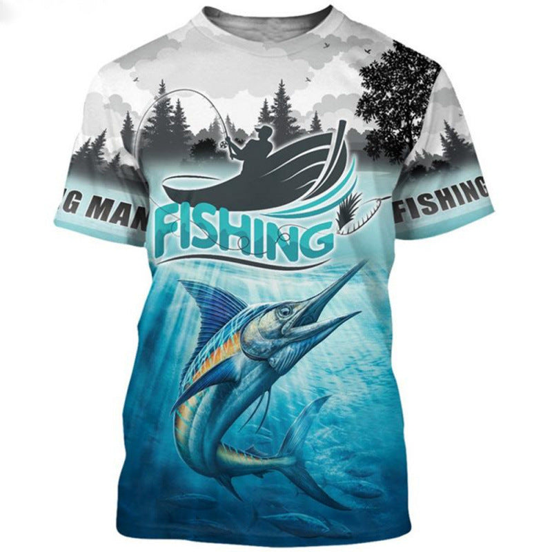 Fishing Pattern Printed Shirt