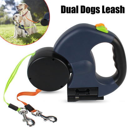 dual retractable dog leash