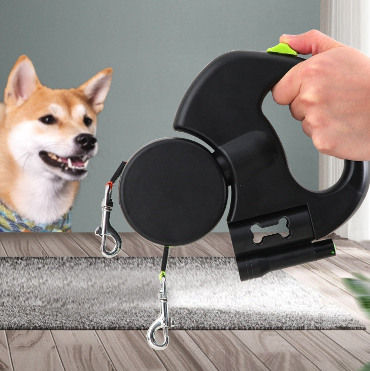 dual retractable dog leash