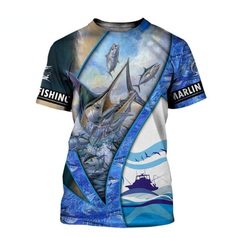 Fishing Pattern Printed Shirt