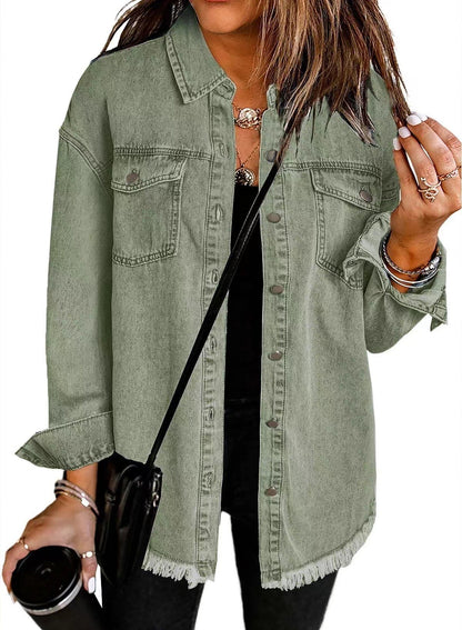 Chic Distressed Denim Jacket