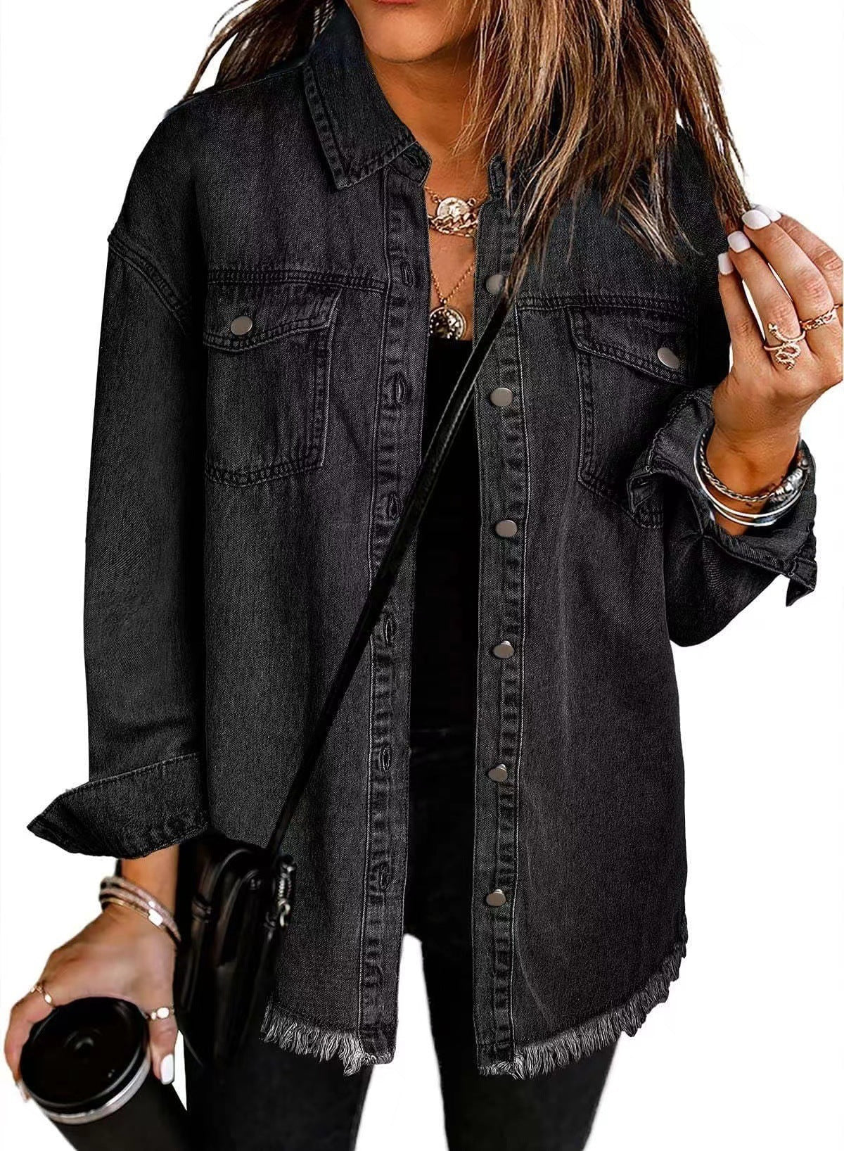Chic Distressed Denim Jacket
