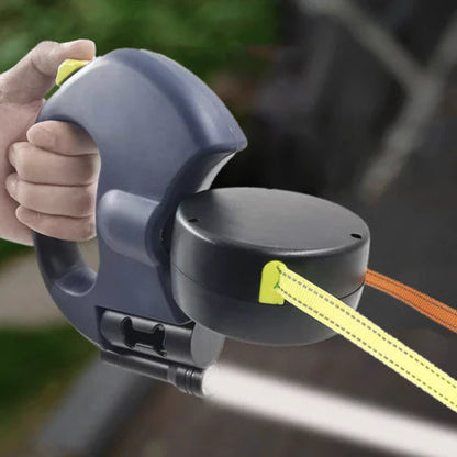 dual retractable dog leash