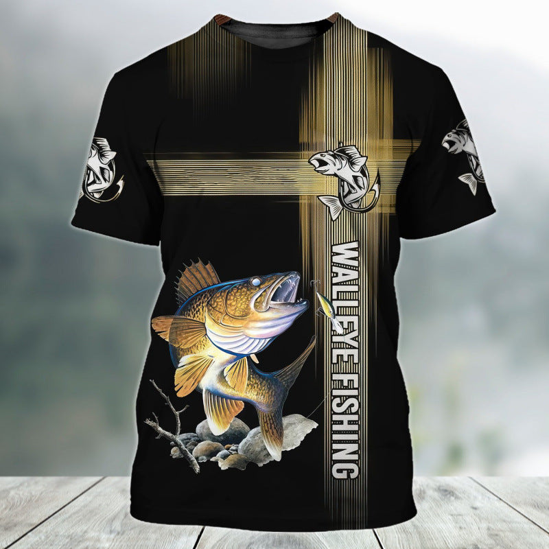 Fishing Pattern Printed Shirt