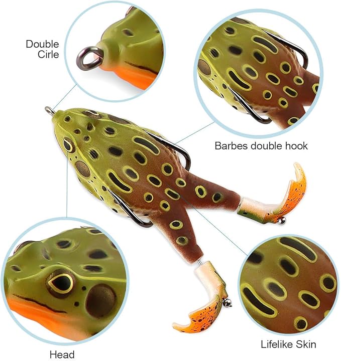 Double Propeller Frog Soft Bait