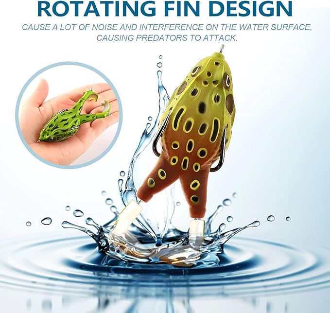 Double Propeller Frog Soft Bait