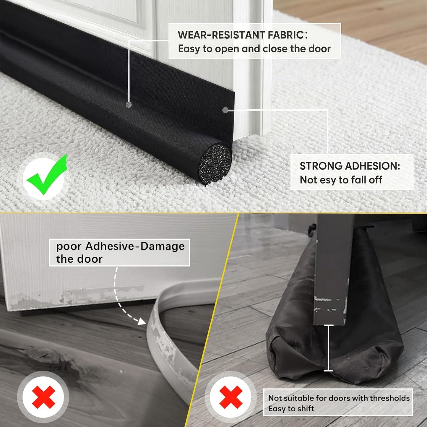 DIY Unilateral Door Seam Strip Wear-resistant Leather