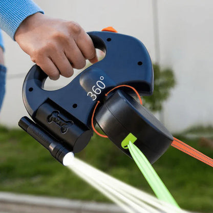 dual retractable dog leash