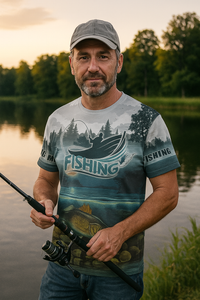 Thumbnail for Fishing Pattern Printed Shirt