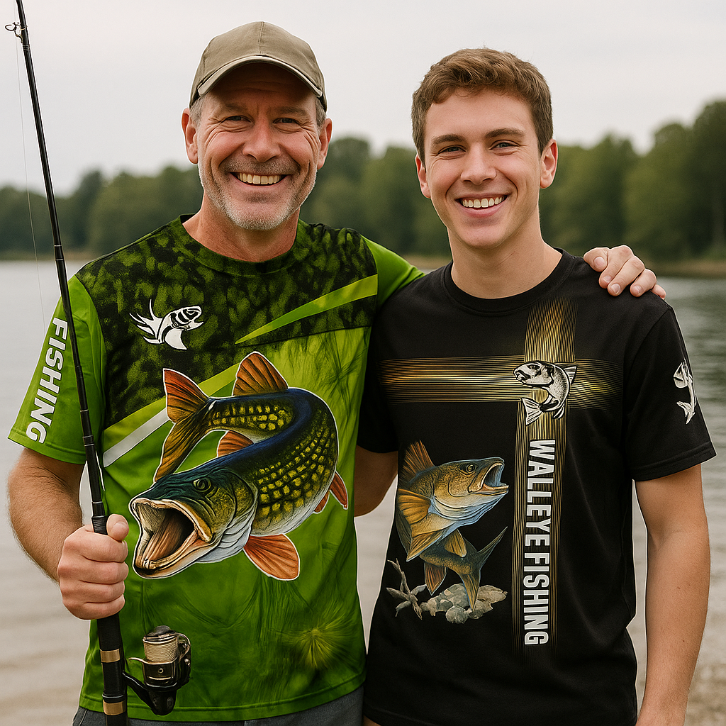 Fishing Pattern Printed Shirt