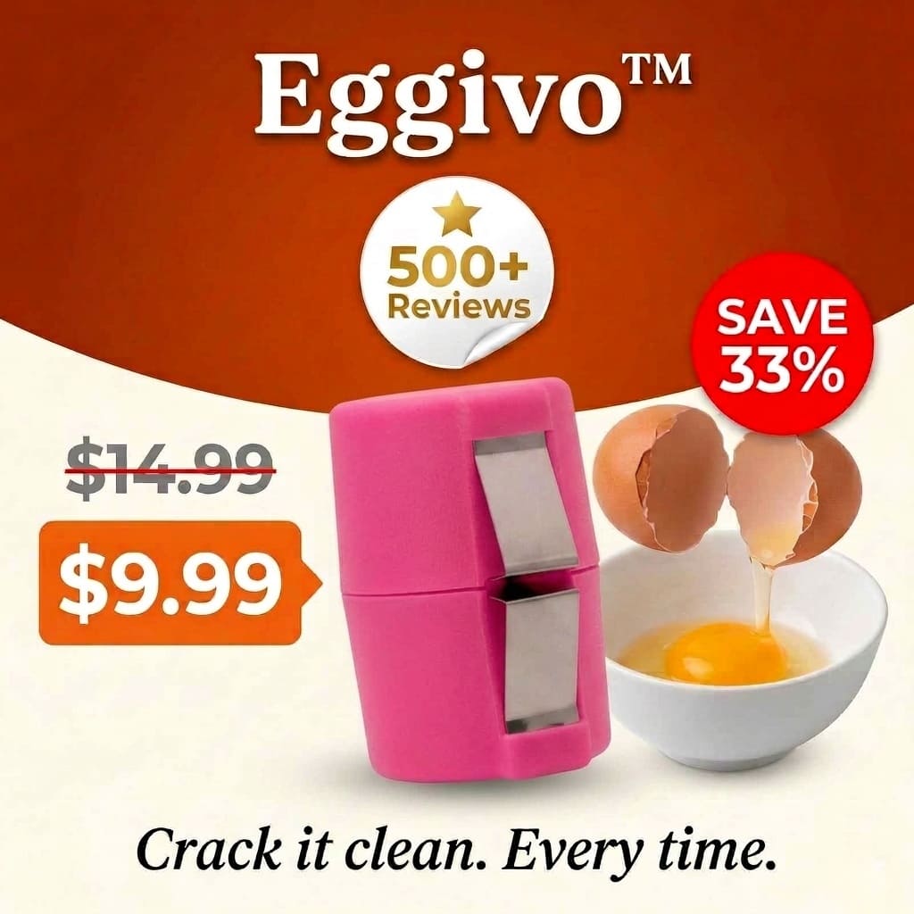 Eggivo™ egg shell opener stainless steel egg cracker tool
