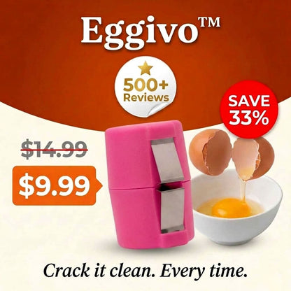 Eggivo™ egg shell opener stainless steel egg cracker tool