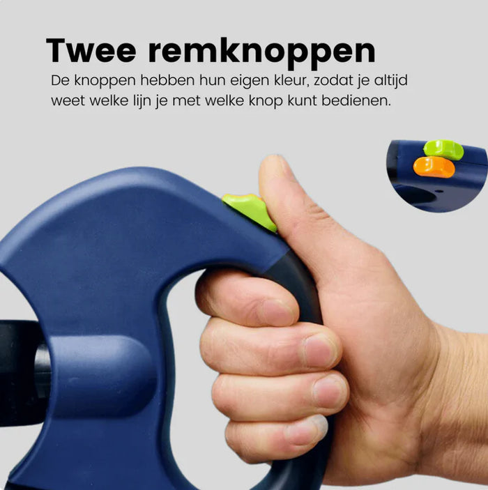 dual retractable dog leash