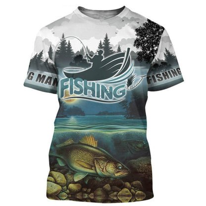 Fishing Pattern Printed Shirt