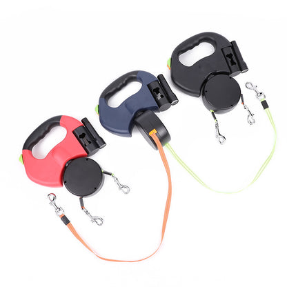 dual retractable dog leash