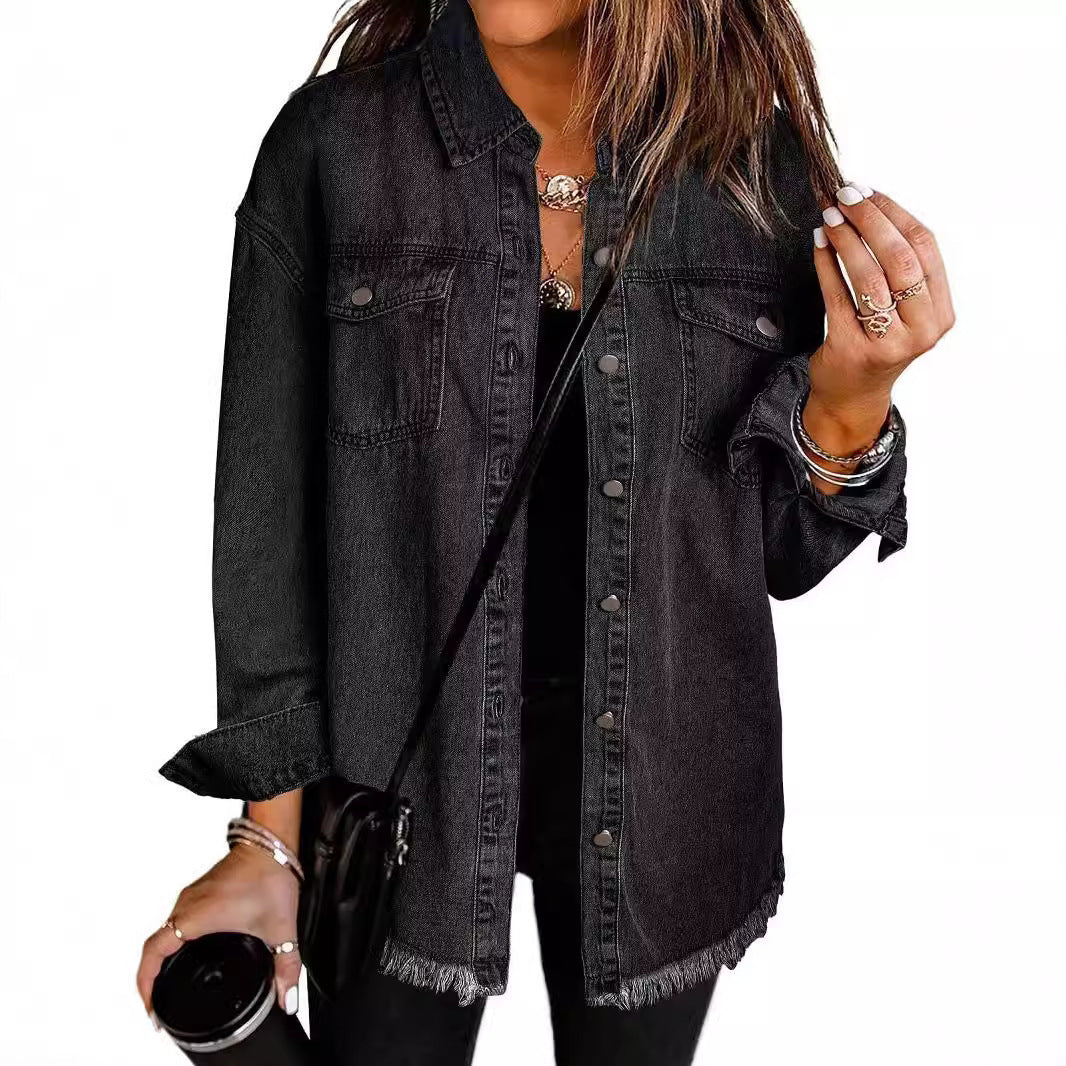 Chic Distressed Denim Jacket