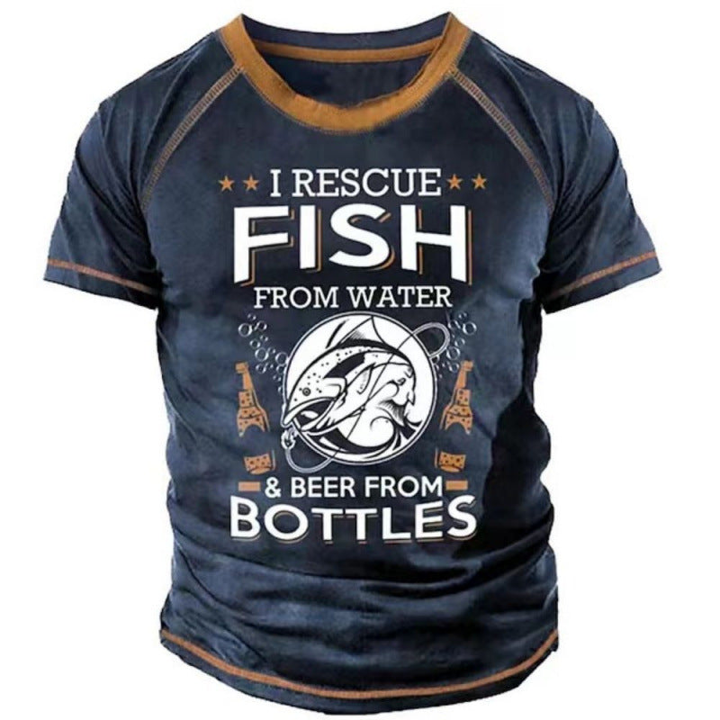 Fishing Pattern Printed Shirt