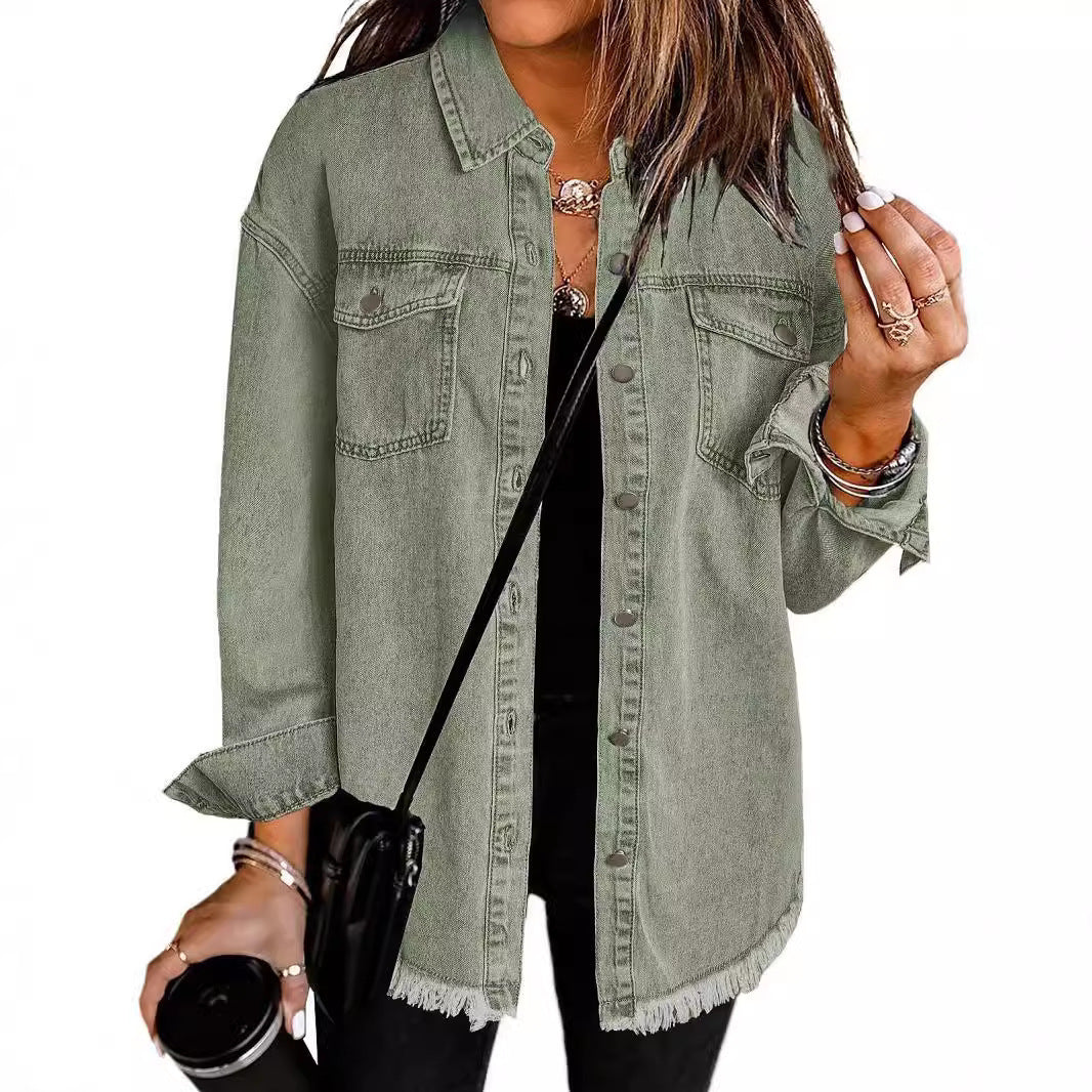 Chic Distressed Denim Jacket