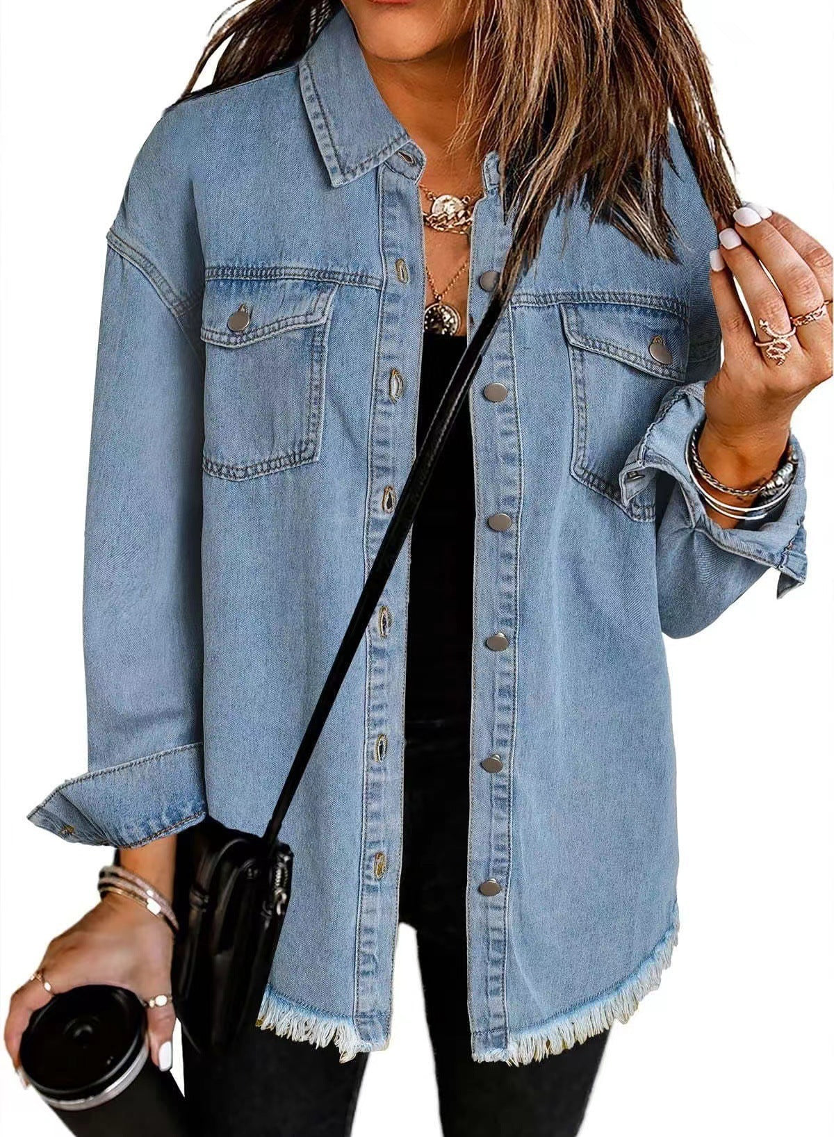 Chic Distressed Denim Jacket