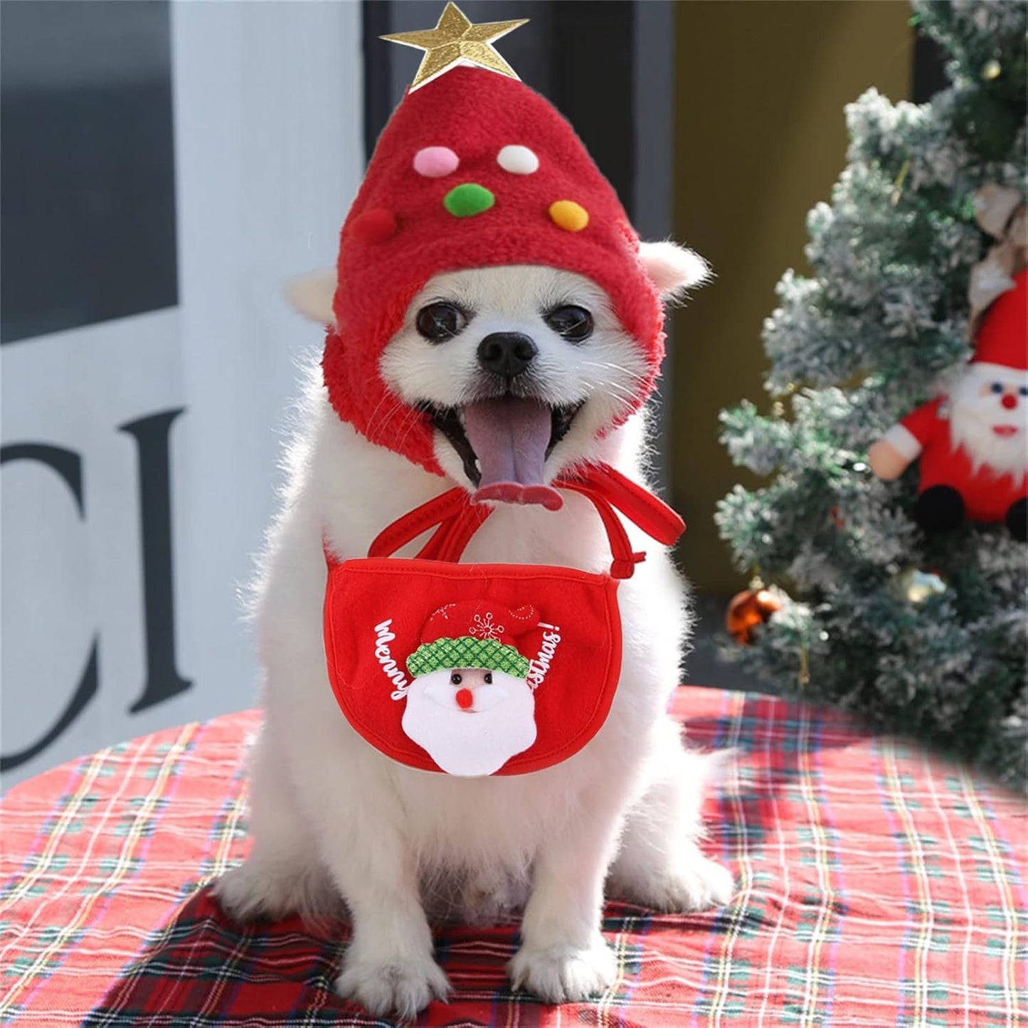 Adorable Christmas Tree Pom-Pom Hat