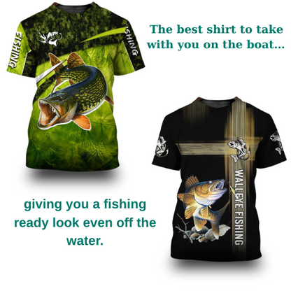 Fishing Pattern Printed Shirt